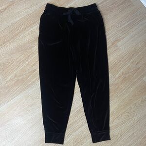 Black Velvet Jogger Pants